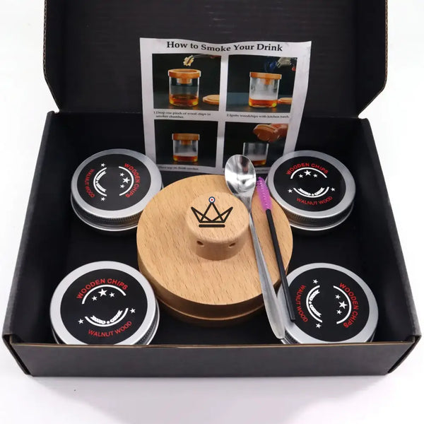🔥 Kit de fumage pour cocktails - SmokerCraft Origin - [] -  - Cadeau, Noël, Anniversaire, Original, Fête des pères, fête des mères - Atelier Atypique