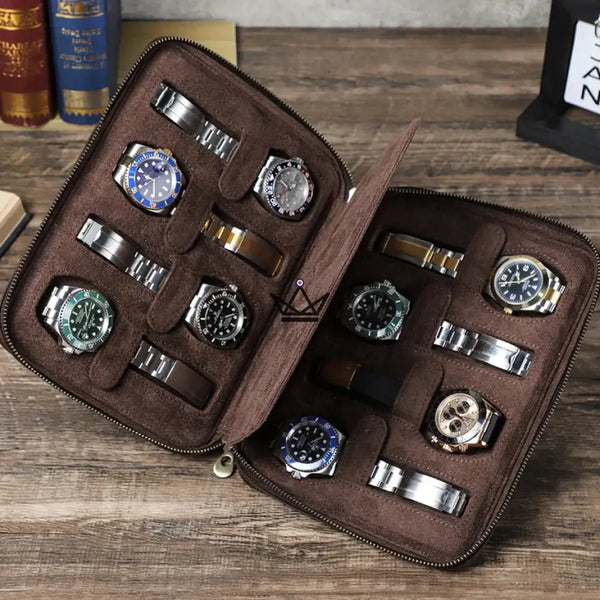 Étui de Voyage en Cuir pour Montres personnalisable – Voyager Keeper - [] - etui montre personnalisable - Cadeau, Noël, Anniversaire, Original, Fête des pères, fête des mères - Atelier Atypique