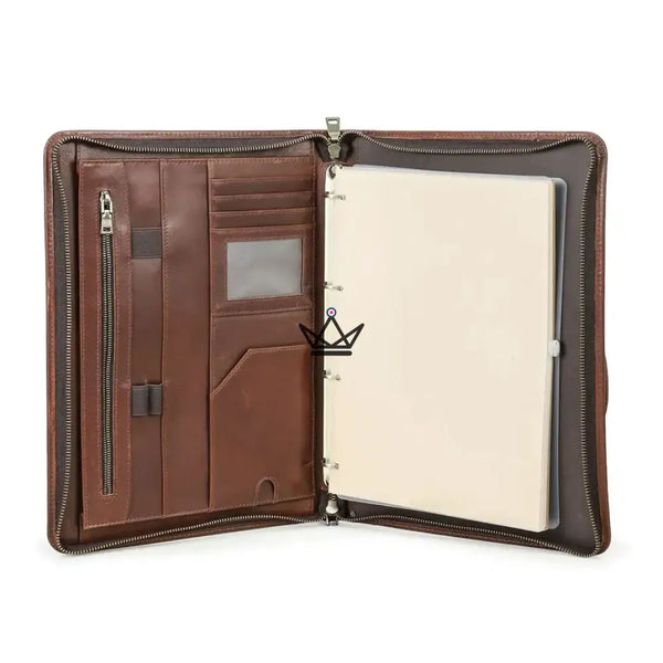 Conférencier A4 en Cuir personnalisable — iPad Pro & classeur — VOYAGEUR PadFolio