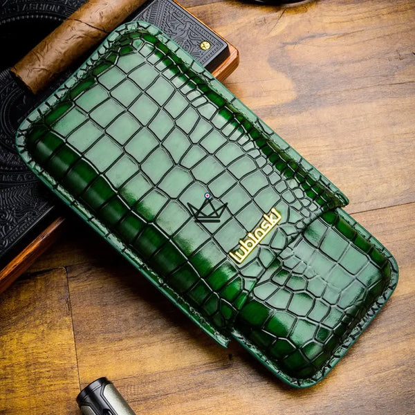 Étui à cigare en cuir - Leonidas Edition - [] - etui cigare - Cadeau, Noël, Anniversaire, Original, Fête des pères, fête des mères - Atelier Atypique