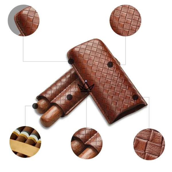 Etui à cigare en cuir - GRID Explorer - [] - Etui à cigare - Cadeau, Noël, Anniversaire, Original, Fête des pères, fête des mères - Atelier Atypique