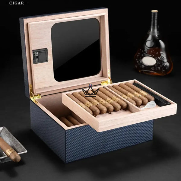 Cave à cigares de luxe - Elegancia Vision - [] -  - Cadeau, Noël, Anniversaire, Original, Fête des pères, fête des mères - Atelier Atypique