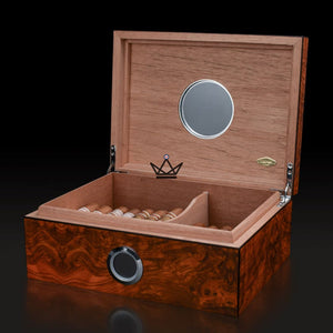 Cave à cigares de luxe avec hublot – Hublot Prestige 50 cigares - [] - cave a cigare - Cadeau, Noël, Anniversaire, Original, Fête des pères, fête des mères - Atelier Atypique