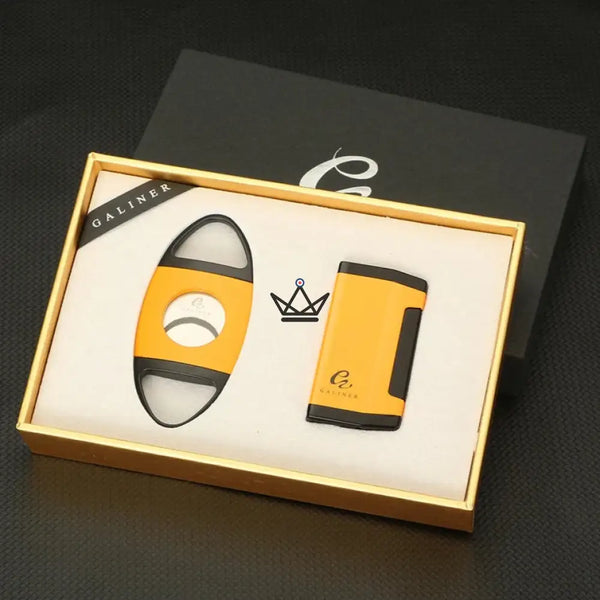 Coffret Briquet et Coupe-Cigare - GOLDYR - [] - coffret cigare - Cadeau, Noël, Anniversaire, Original, Fête des pères, fête des mères - Atelier Atypique