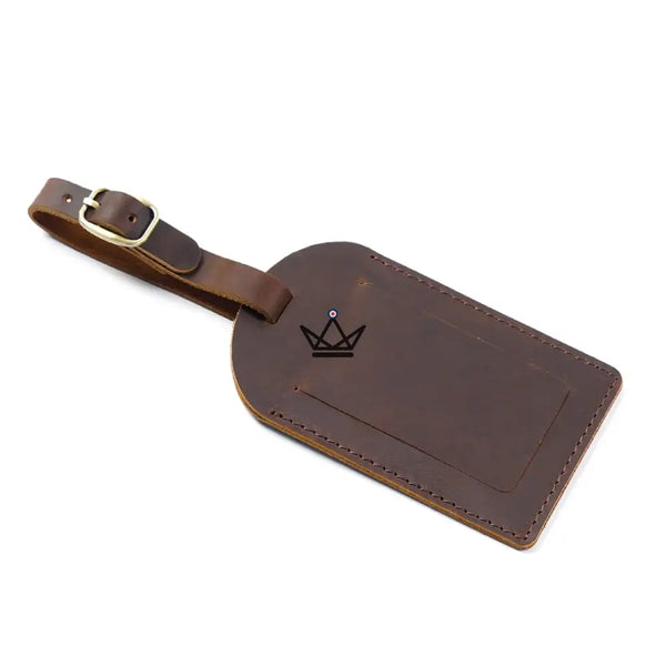 Étiquette à Bagage personnalisable en Cuir – Voyageur Tag