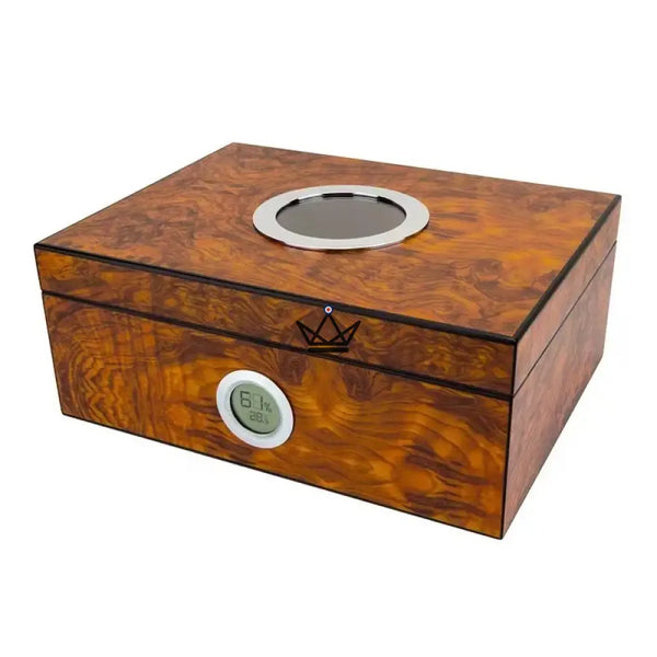 Cave à cigares de luxe avec hublot – Hublot Prestige 50 cigares - [] - cave a cigare - Cadeau, Noël, Anniversaire, Original, Fête des pères, fête des mères - Atelier Atypique