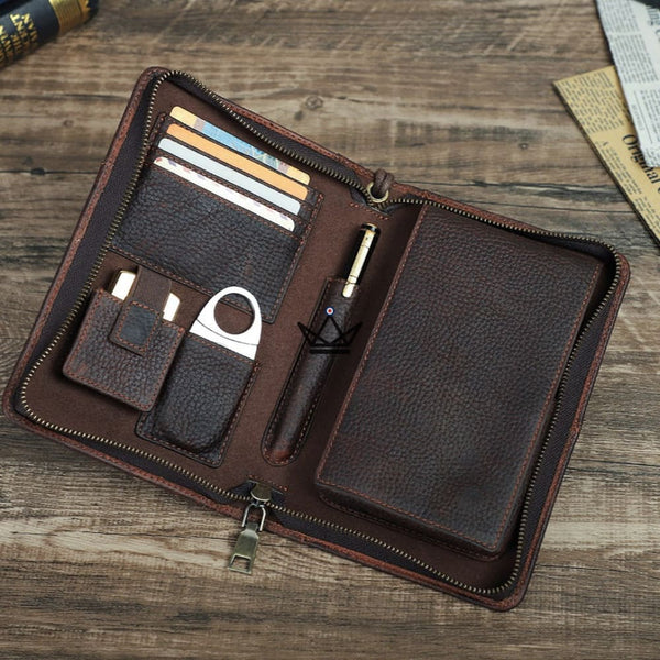 Étui à Cigares en Cuir Personnalisable - Voyageur Tempo -  - etui cigare personnalisable - Cadeau, Noël, Anniversaire, Original - Atelier Atypique