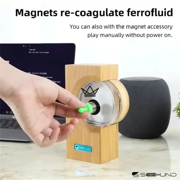 Enceinte ferrofluide qui danse au rythme de la musique - ONDA