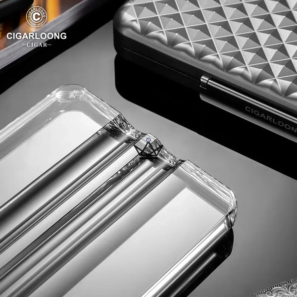 Zigarrenaschenbecher aus Klarglas – Crystal Duo