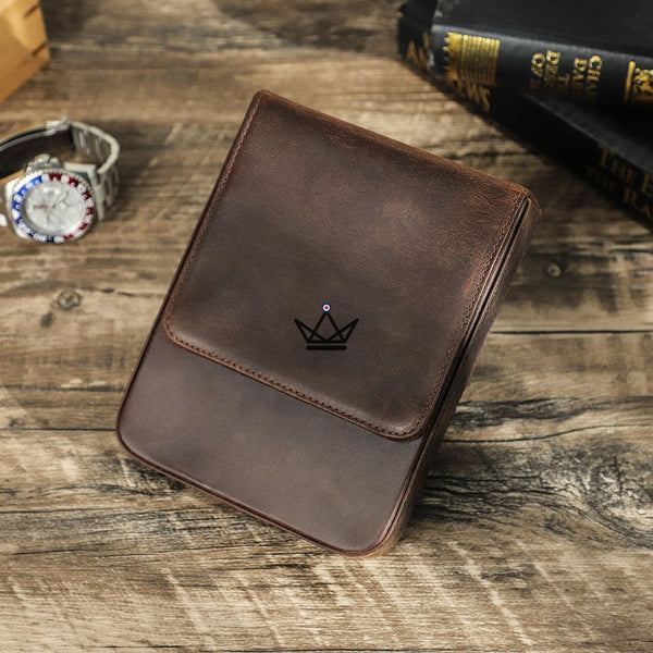Etui en cuir de luxe pour stylo plume - Magnus (personnalisable) -  - etui stylo personnalisable - Cadeau, Noël, Anniversaire, Original - Atelier Atypique
