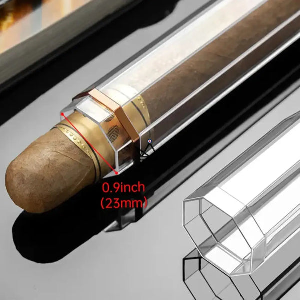 Tube à cigare en acrylique transparent – Prisme - [] - etui cigare - Cadeau, Noël, Anniversaire, Original, Fête des pères, fête des mères - Atelier Atypique