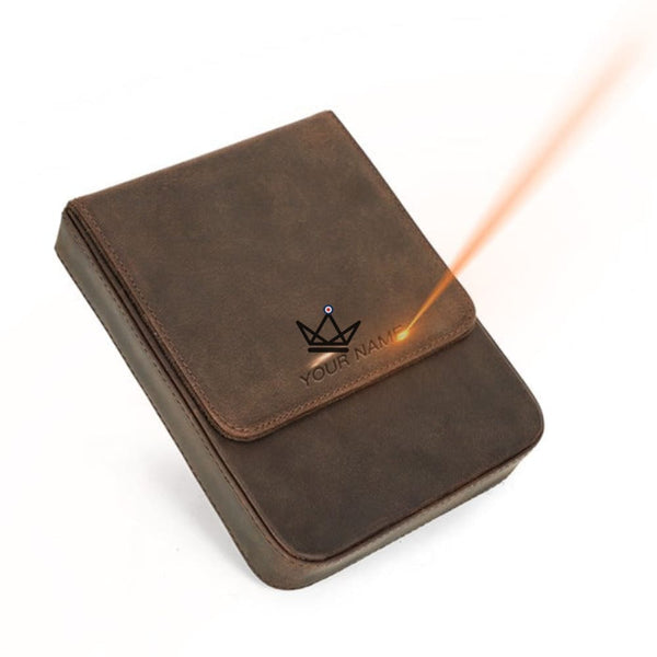 Etui en cuir de luxe pour stylo plume - Magnus (personnalisable) -  - etui stylo personnalisable - Cadeau, Noël, Anniversaire, Original - Atelier Atypique