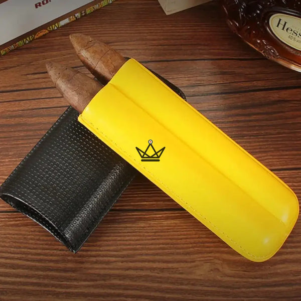 Etui à cigare de voyage en cuir - DUALGRID -  -  - Cadeau, Noël, Anniversaire, Original, Fête des pères, fête des mères - Atelier Atypique