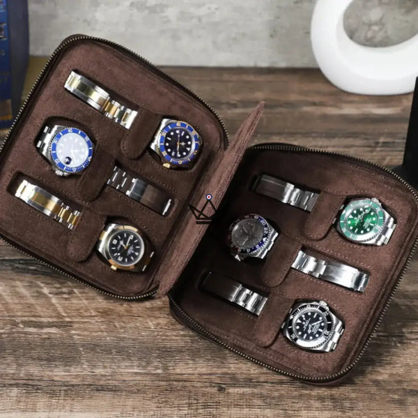 Étui de Voyage en Cuir pour Montres personnalisable – Voyager Keeper - [] - etui montre personnalisable - Cadeau, Noël, Anniversaire, Original, Fête des pères, fête des mères - Atelier Atypique
