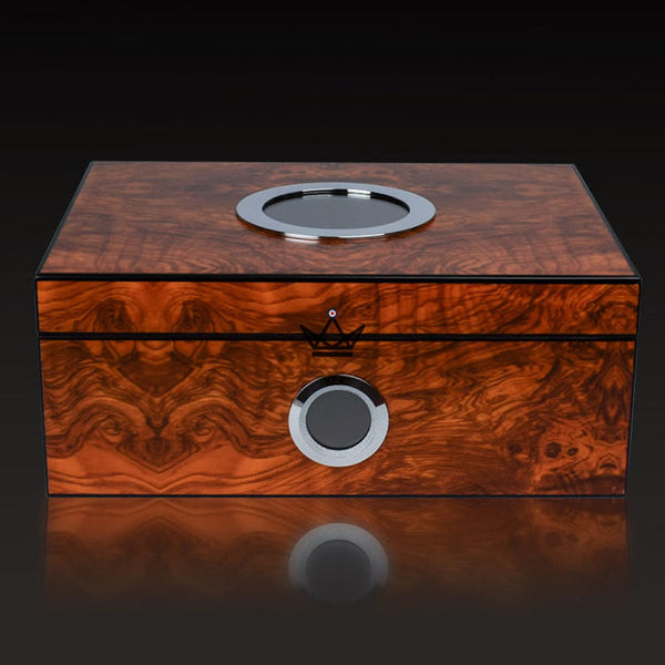 Cave à cigares de luxe avec hublot – Hublot Prestige 50 cigares - [] - cave a cigare - Cadeau, Noël, Anniversaire, Original, Fête des pères, fête des mères - Atelier Atypique