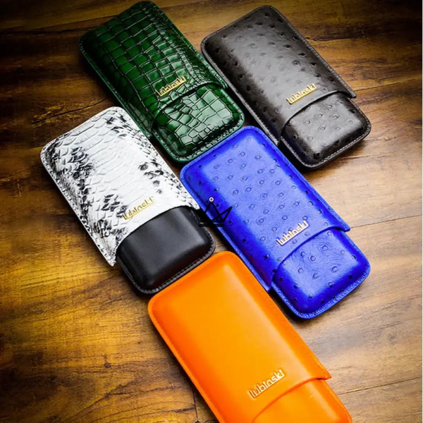 Étui à cigare en cuir - Leonidas Edition - [] - etui cigare - Cadeau, Noël, Anniversaire, Original, Fête des pères, fête des mères - Atelier Atypique