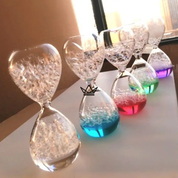 Sablier à bulles en verre, liquide coloré 8 × 20 cm - NIMBUS