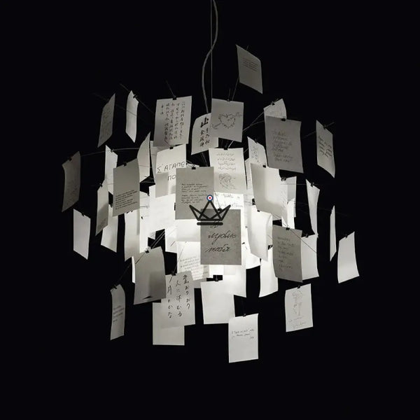 Lustre suspension Luminaire - Zettel Style Mémosphère -  - luminaire - Cadeau, Noël, Anniversaire, Original - Atelier Atypique