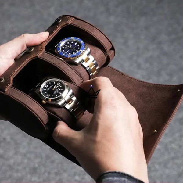 Etui de voyage pour montre automatique en cuir - TimeGuardian (personnalisable) -  - etui montre personnalisable - Cadeau, Noël, Anniversaire, Original - Atelier Atypique