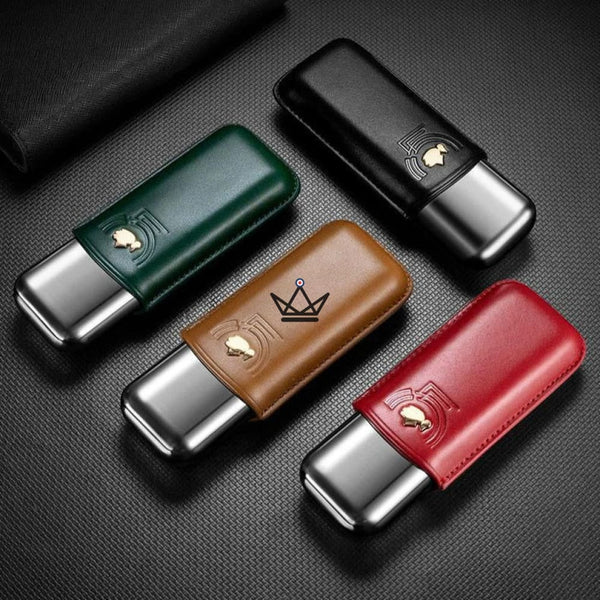 Etui à cigares en cuir - Savoy 50' Edition - [] - etui cigare - Cadeau, Noël, Anniversaire, Original, Fête des pères, fête des mères - Atelier Atypique