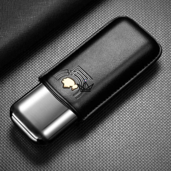 Etui à cigares en cuir - Savoy 50' Edition - [] - etui cigare - Cadeau, Noël, Anniversaire, Original, Fête des pères, fête des mères - Atelier Atypique