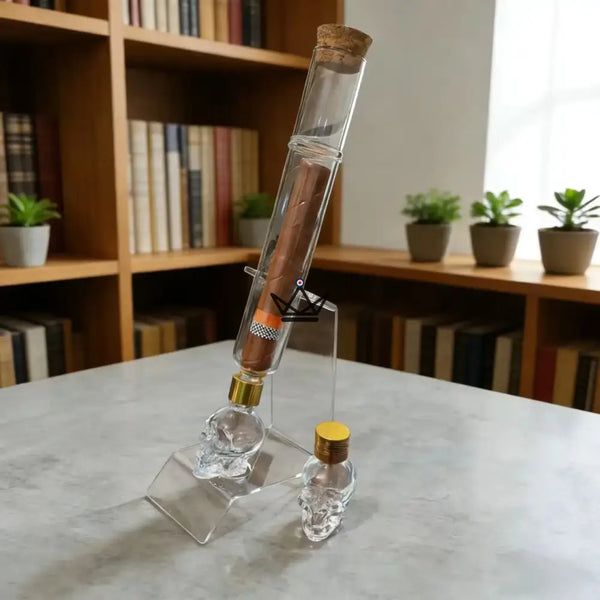 Infuseur à cigare en verre, réservoir crâne et support — INFUSIO SKULL – 7/8