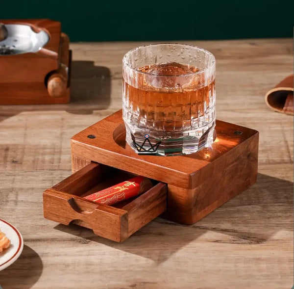 Set Cendrier Cigare - Authentica Wood -  - cendrier - Cadeau, Noël, Anniversaire, Original, Fête des pères, fête des mères - Atelier Atypique