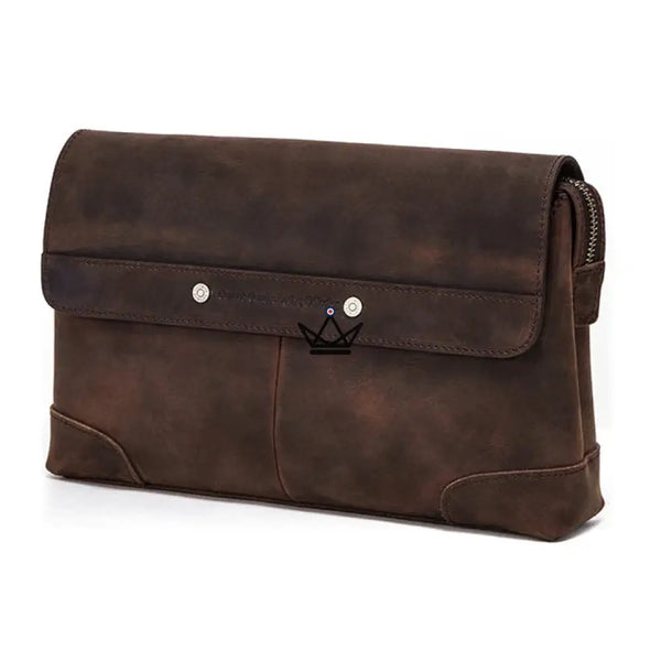 Pochette organiseur iPad mini en cuir personnalisable avec passe-main — Voyageur MANUSCRIT, Default Title