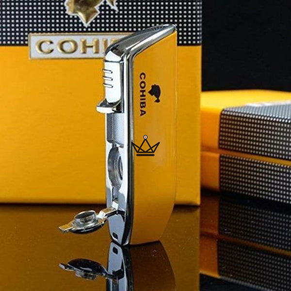 Briquet Chalumeau COHIBA - 3 Torches HOUDINI cigare allume