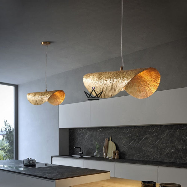 Lustre Suspension Feuille d'Or - Brass Goldyz -  - luminaire - Cadeau, Noël, Anniversaire, Original - Atelier Atypique