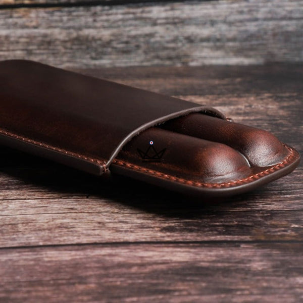 Etui à cigares en cuir personnalisable - Voyageur Classic -  - etui cigare personnalisable - Cadeau, Noël, Anniversaire, Original - Atelier Atypique