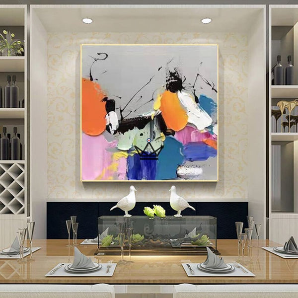 Peinture à l'huile sur toile XXL - Fusion Chromatique -  - toile - Cadeau, Noël, Anniversaire, Original - Atelier Atypique