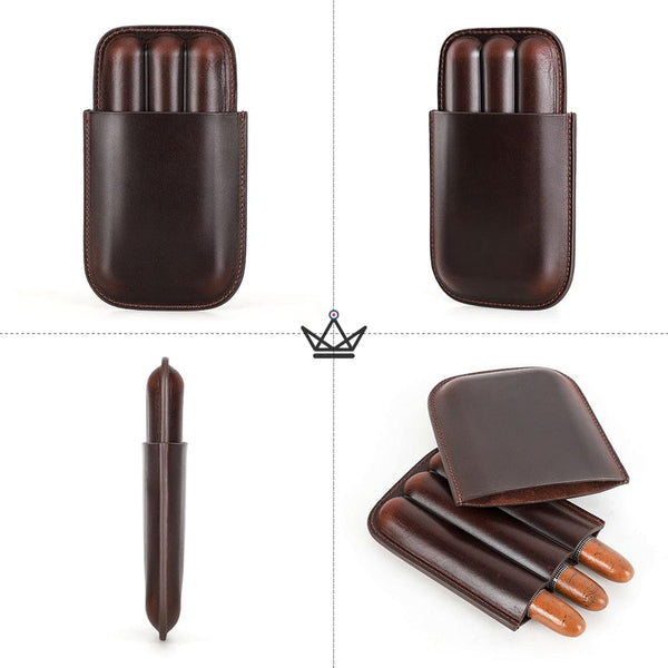 Etui à cigares en cuir personnalisable - Voyageur Classic -  - etui cigare personnalisable - Cadeau, Noël, Anniversaire, Original - Atelier Atypique