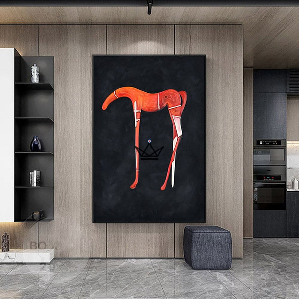 Peinture à l'huile sur toile XXL - Équilibre Animal -  - toile - Cadeau, Noël, Anniversaire, Original - Atelier Atypique