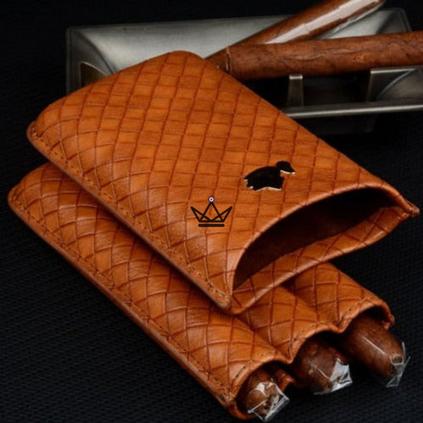 Etui à cigare de voyage cuir COHIBA - GRID -  - Etui à cigare - Cadeau, Noël, Anniversaire, Original - Atelier Atypique