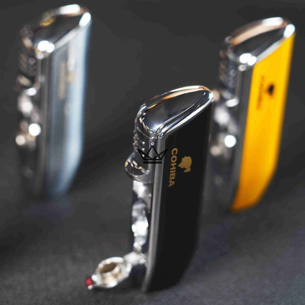 Briquet Chalumeau COHIBA - 3 Torches HOUDINI cigare noir