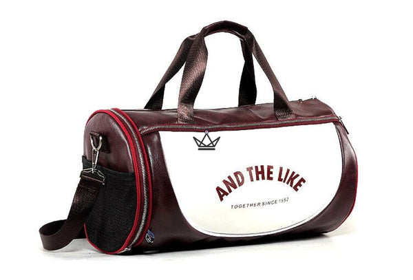 Sac de sport  vintage classique rétro cuir blanc