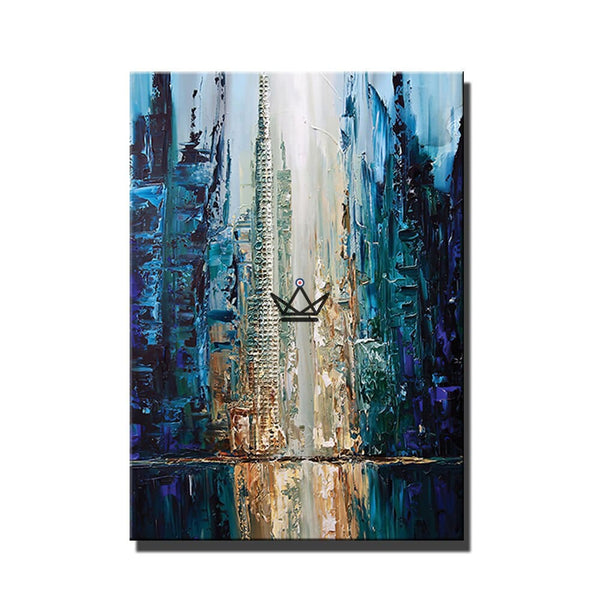 Peinture à l'huile sur toile XXL - Épure moderne -  - toile - Cadeau, Noël, Anniversaire, Original - Atelier Atypique