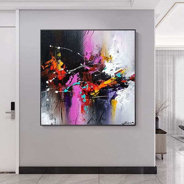 Peinture à l'huile sur toile XXL - Fusion Chromatique -  - toile - Cadeau, Noël, Anniversaire, Original - Atelier Atypique