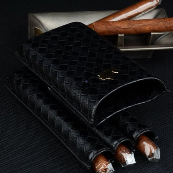 Etui à cigare de voyage cuir COHIBA - GRID -  - Etui à cigare - Cadeau, Noël, Anniversaire, Original - Atelier Atypique
