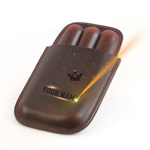 Etui à cigares en cuir personnalisable - Voyageur Classic -  - etui cigare personnalisable - Cadeau, Noël, Anniversaire, Original - Atelier Atypique