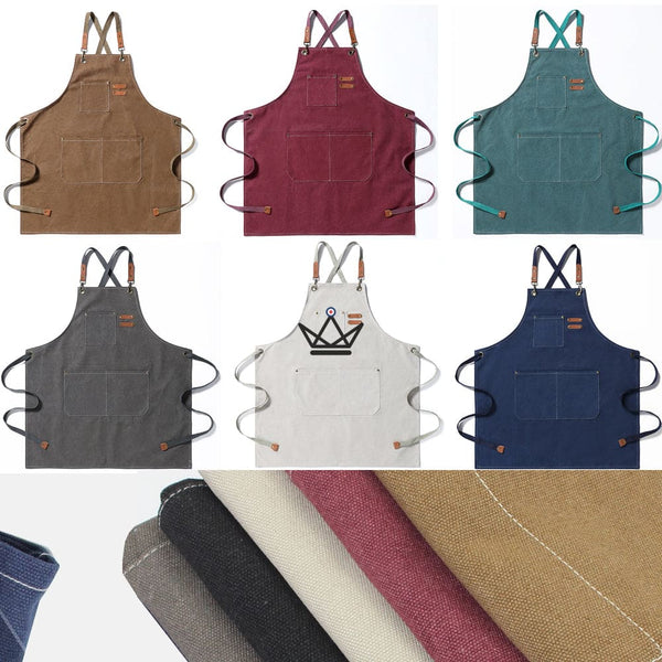 Tablier en toile vintage - WEEYI BARISTA -  - Tablier de cuisine - Cadeau, Noël, Anniversaire, Original - Atelier Atypique