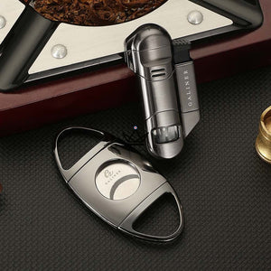 Pack briquet torche et Coupe-cigare - Incendium -  - coffret cigare - Cadeau, Noël, Anniversaire, Original - Atelier Atypique