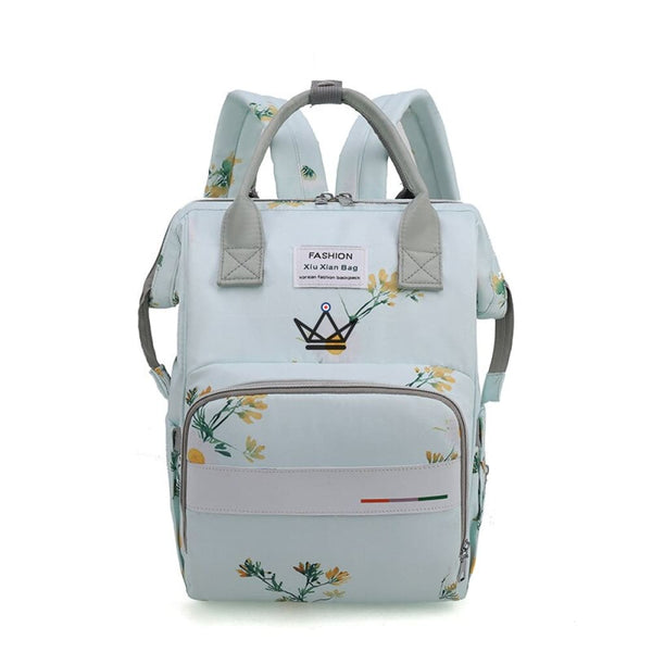 Sac à dos de maternité  - FLORES sac à langer fille garcon bebe liste naissance cadeau bebe fleur prairie