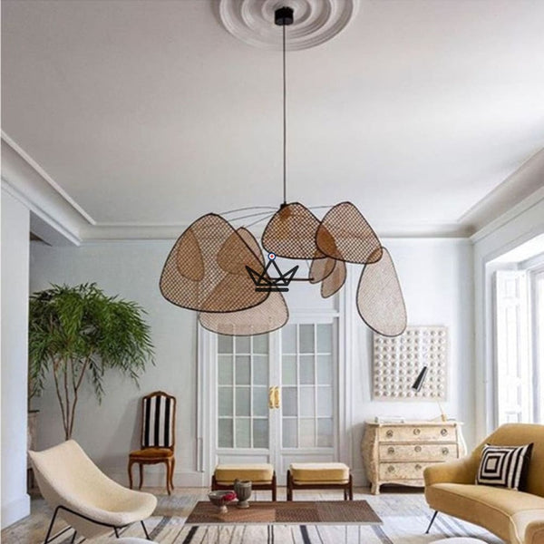 Lustre suspension Luminaire - Screen Rotin -  - luminaire - Cadeau, Noël, Anniversaire, Original - Atelier Atypique