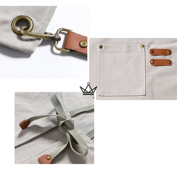 Tablier en toile vintage - WEEYI BARISTA -  - Tablier de cuisine - Cadeau, Noël, Anniversaire, Original - Atelier Atypique