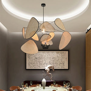 Lustre suspension Luminaire - Screen Rotin -  - luminaire - Cadeau, Noël, Anniversaire, Original - Atelier Atypique