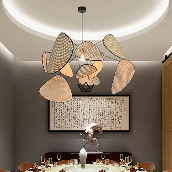 Lustre suspension Luminaire - Screen Rotin -  - luminaire - Cadeau, Noël, Anniversaire, Original - Atelier Atypique