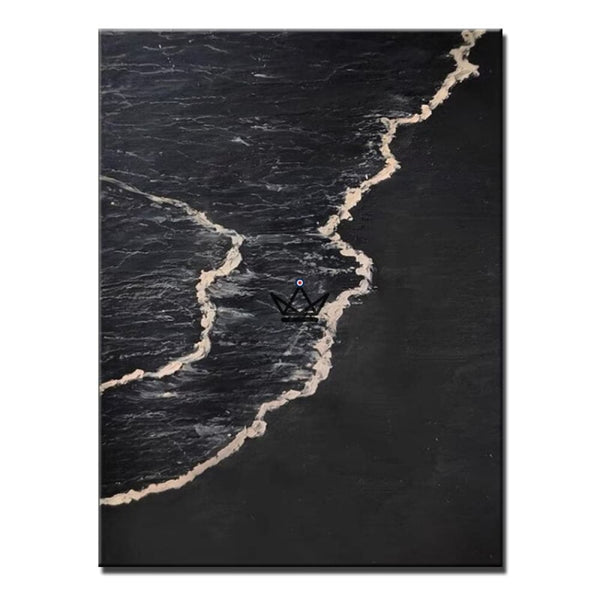 Peinture à l'huile sur toile XXL - Sable Noir -  - toile - Cadeau, Noël, Anniversaire, Original - Atelier Atypique