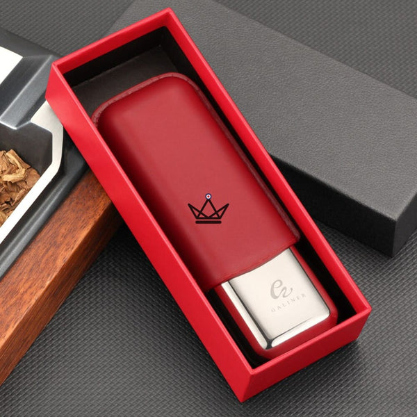 Etui de voyage cuir Savoy Elite - 2 cigares -  - etui cigare - Cadeau, Noël, Anniversaire, Original - Atelier Atypique